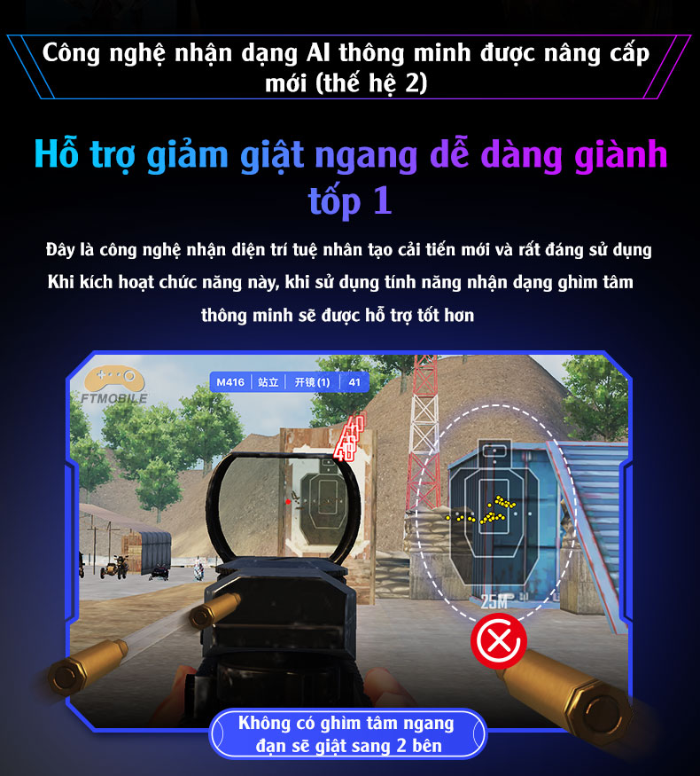 Lingzha 4 - Bộ chuyển đổi bàn phím chuột chơi game PUBG Mobile.