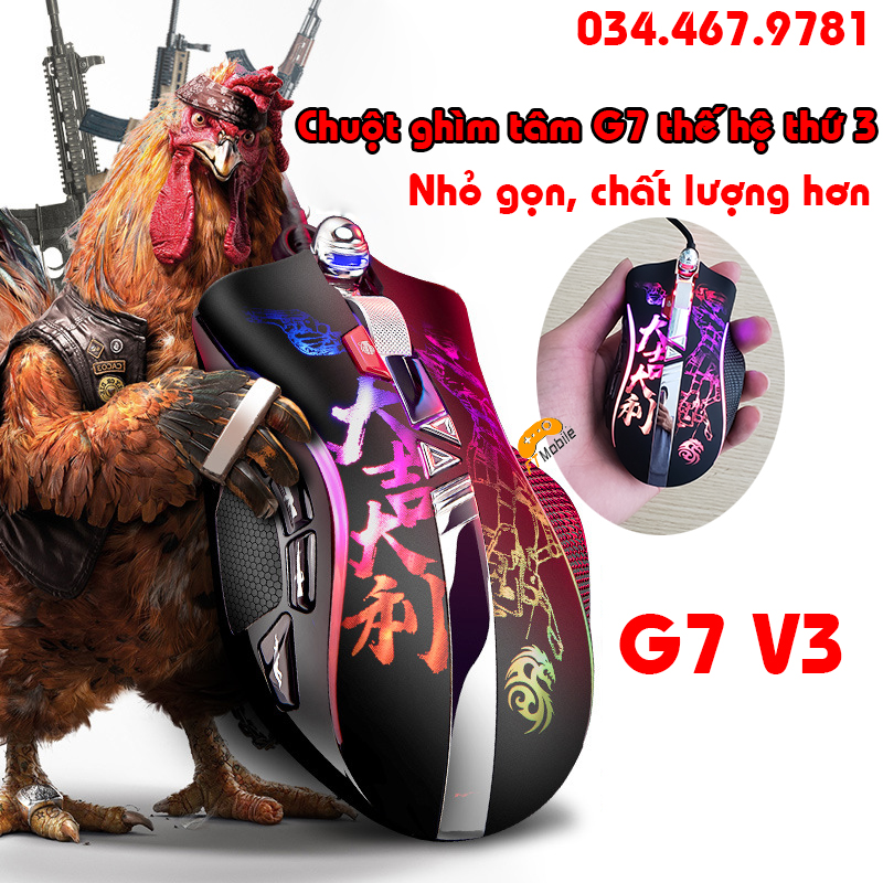 Chuột chơi game G7v3 hỗ trợ Ghìm Tâm
