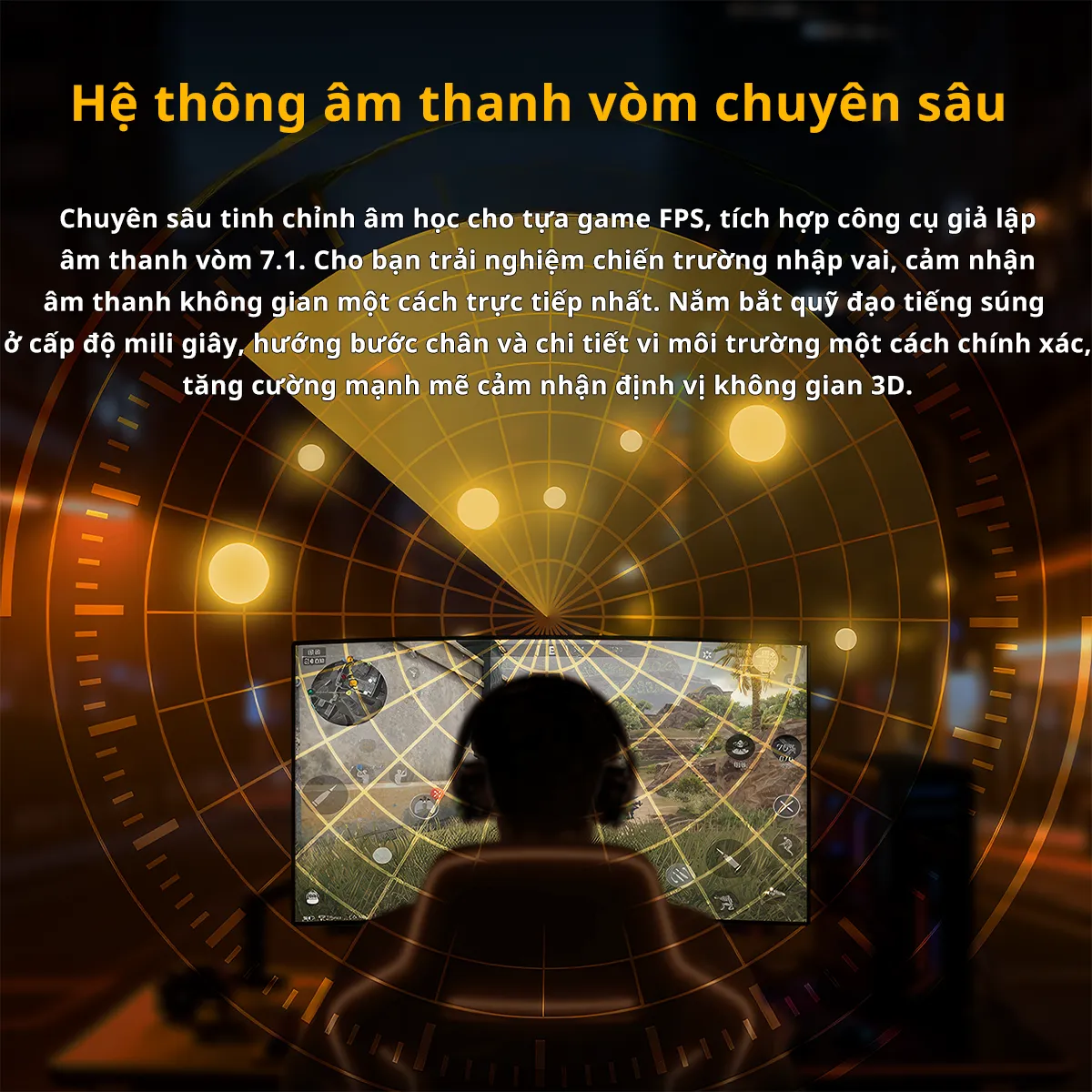 Tai nghe chup tai khong day gamwing Hi8